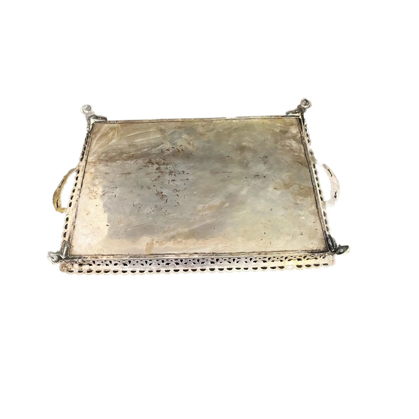#3670 European Coin Silver Serving Tray W/Handles