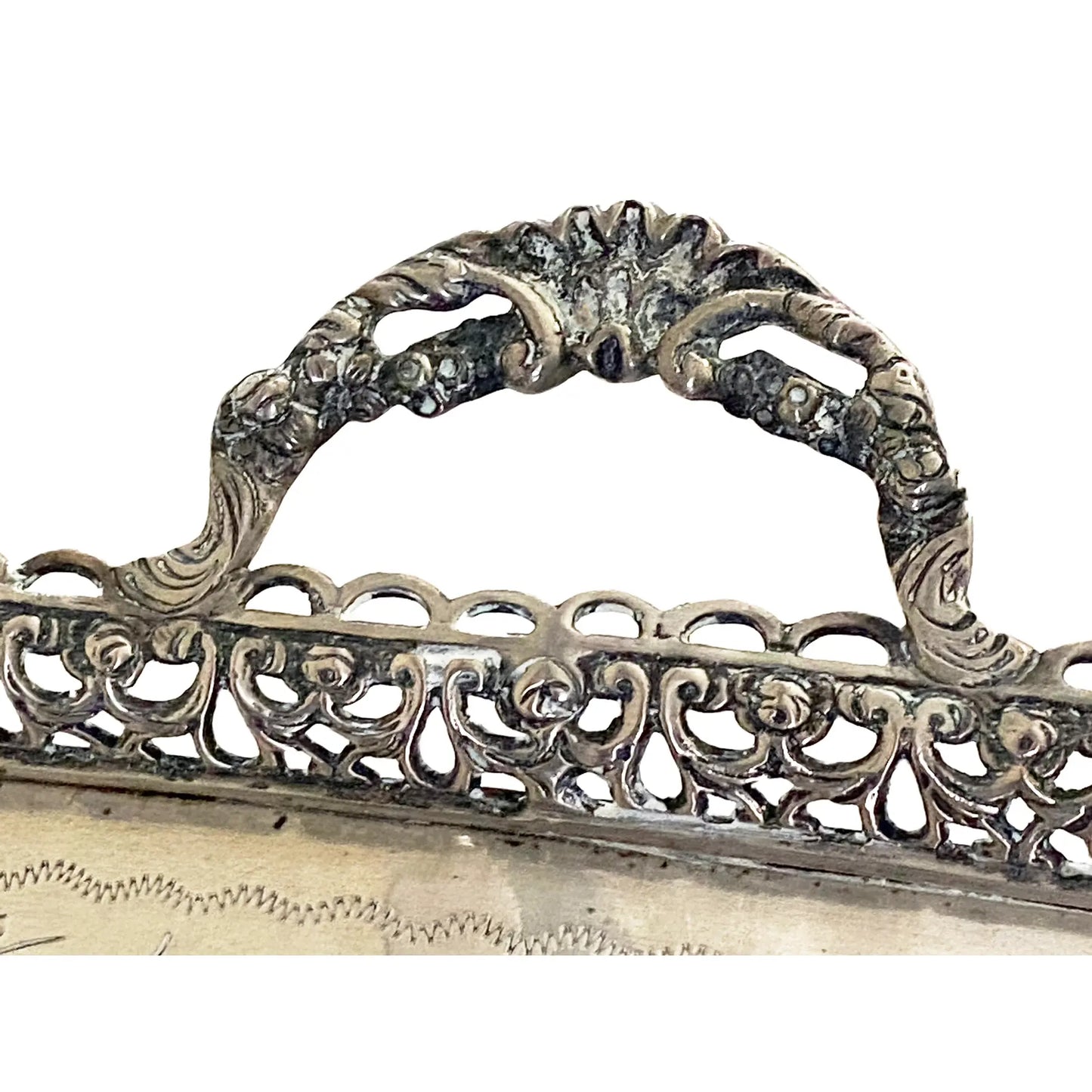 #3670 European Coin Silver Serving Tray W/Handles