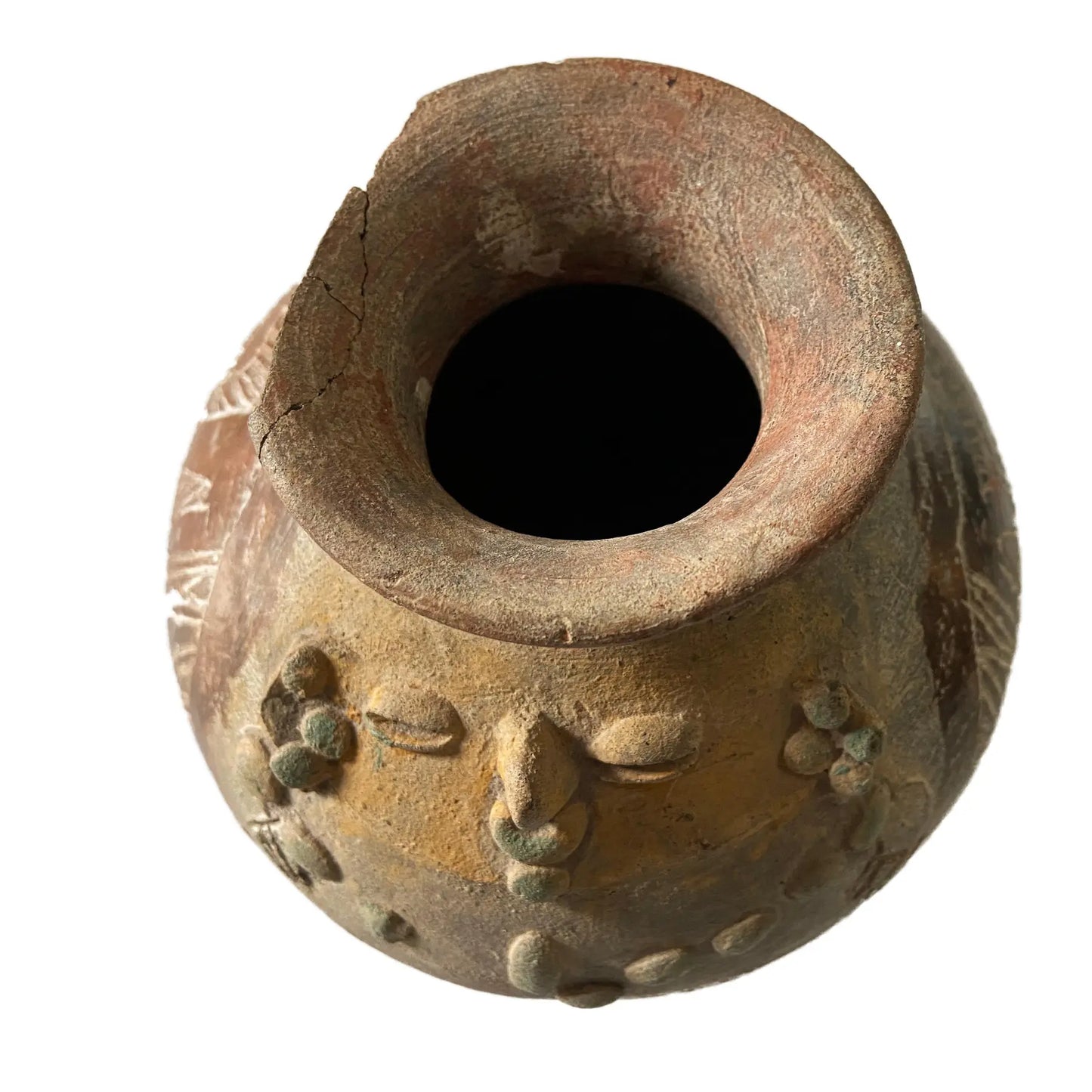 #3606 Pre Colombian Face Pot Central/South America C.500-1200 Ad