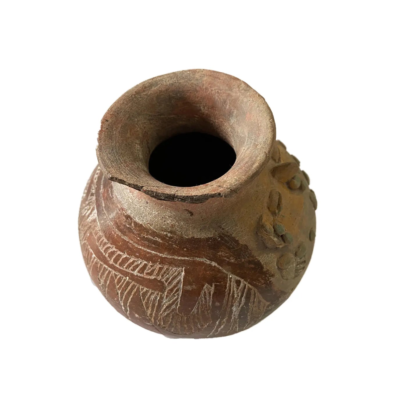 #3606 Pre Colombian Face Pot Central/South America C.500-1200 Ad
