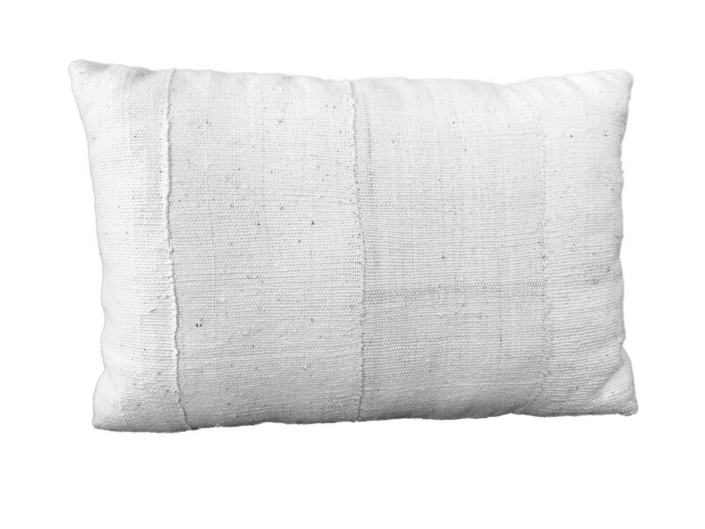 #682 Vtg Mud Cloth Bogolan Black & White  Lumbar Pillow African Mali 20" by 13"