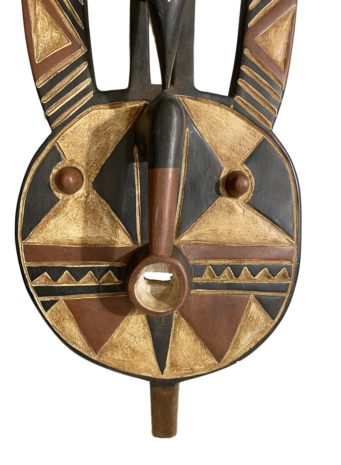 #3989 Large African Bobo / Bwa Round Tribal Dance Mask 30" H