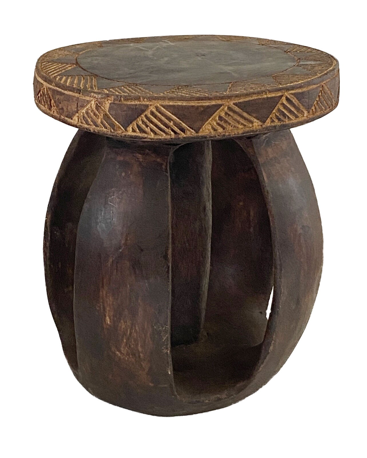 #3750 African  Baga Stool/Table Guinea-Bissau  11" H by 9"Diameter
