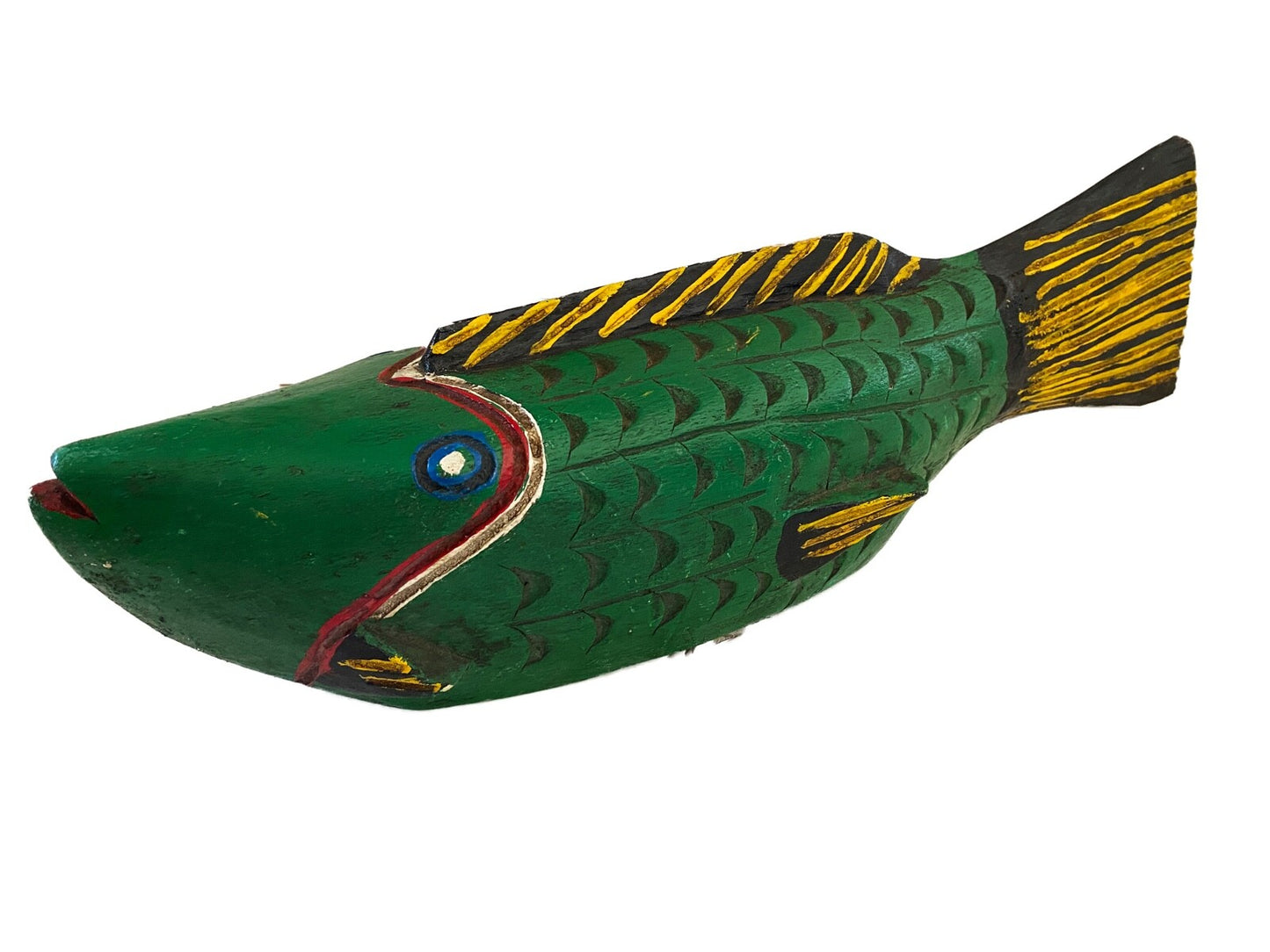 #3932 African Wooden Fish Bozo Tribe Mali 20 " W