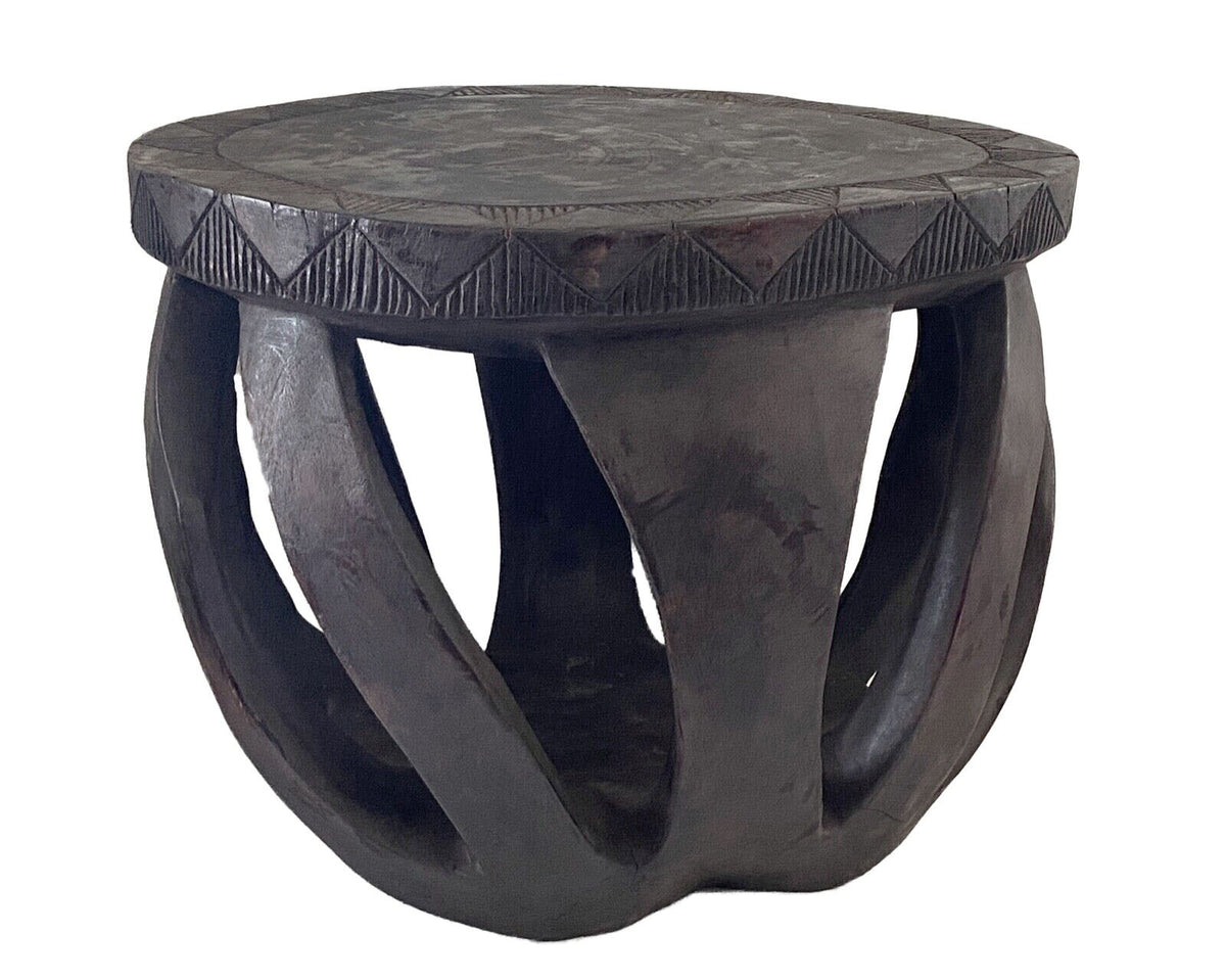 #3747 African  Baga LG Stool /Table Guinea-Bissau  14" H by 17.25"W