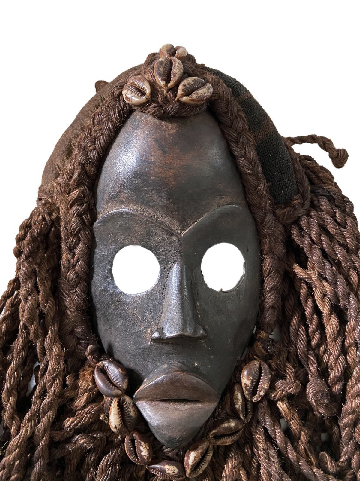 #3552  Superb Vintage  African I .Coast Dan Ceremonial Dance  Mask 14" H