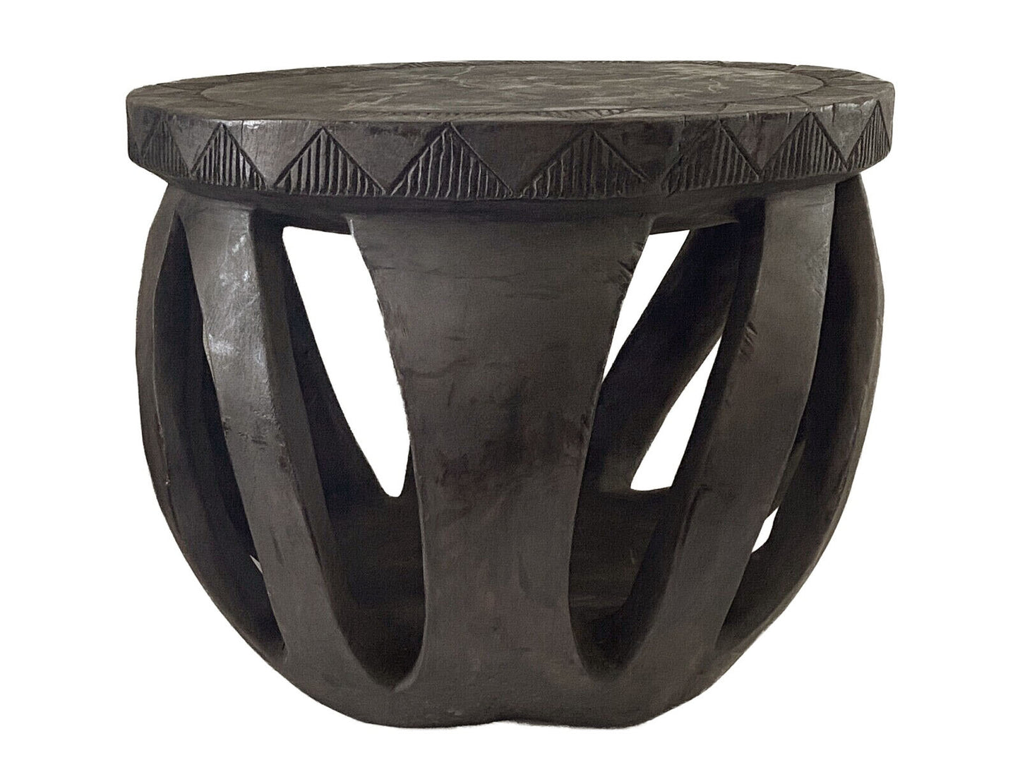 #3747 African  Baga LG Stool /Table Guinea-Bissau  14" H by 17.25"W