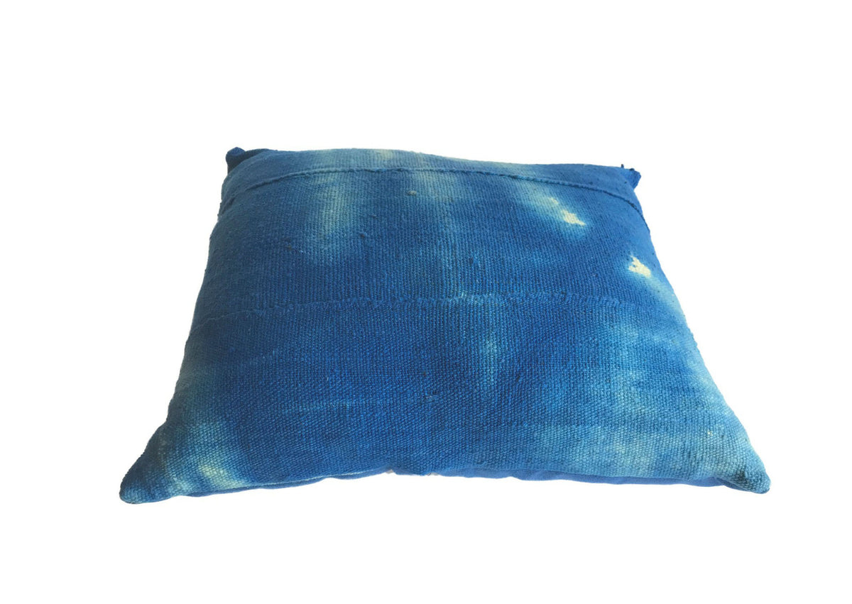 ##2248 African Custom Made Indigo Cloth Pillow 14.5" by 12"