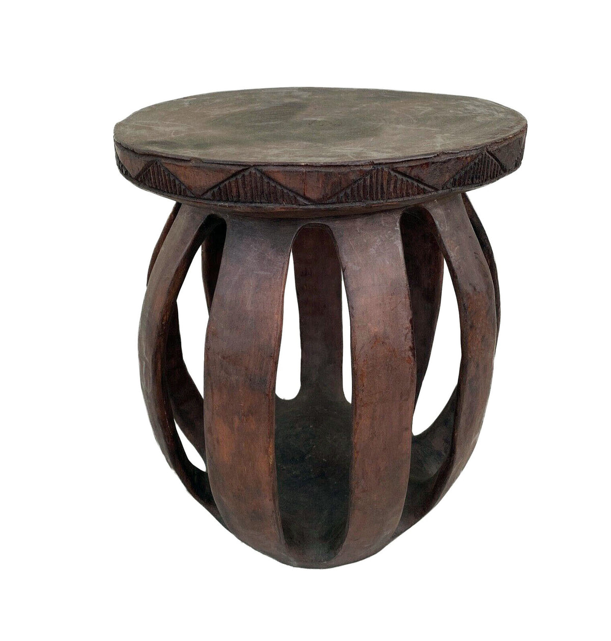 #4028 African Large Baga Stool Guinea-Bissau  19" H by 15.5"W