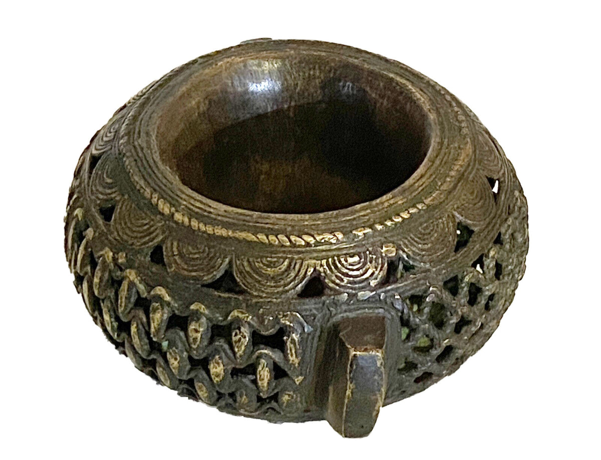 #3365 Superb  Vintage Benin  Bronze Bracelet Currency Nigeria