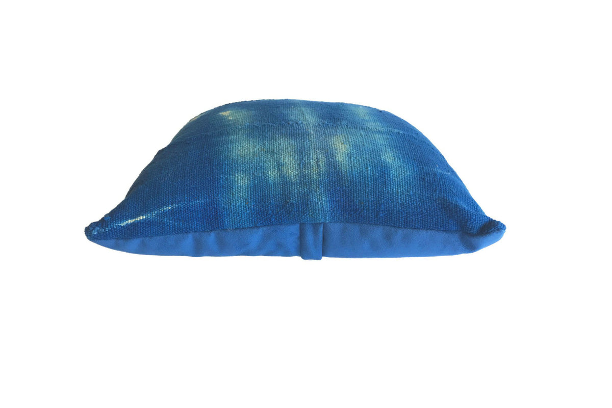 ##2248 African Custom Made Indigo Cloth Pillow 14.5" by 12"