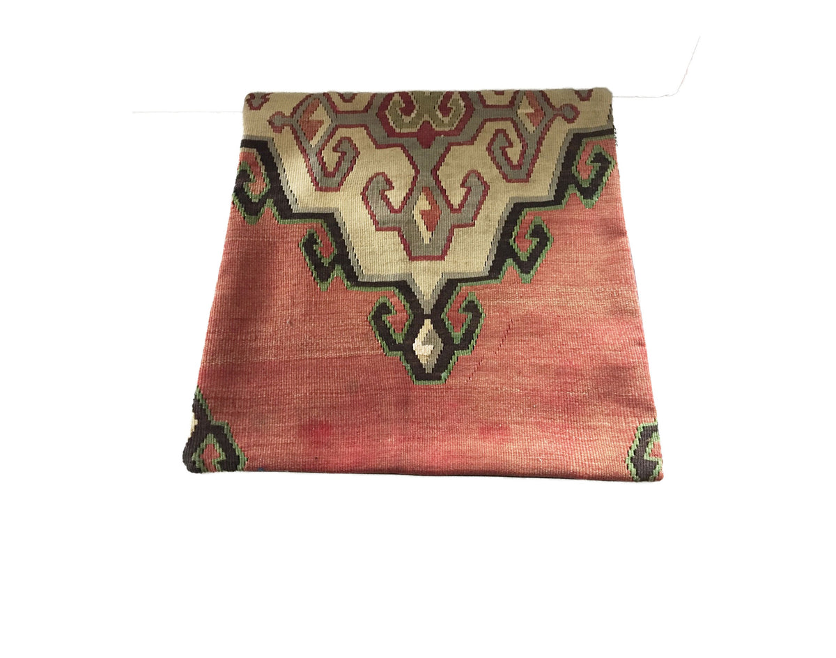 #1652 Superb Custom Made Old Turkish  Tribal Kilim Pillow Cover 20" by 20"