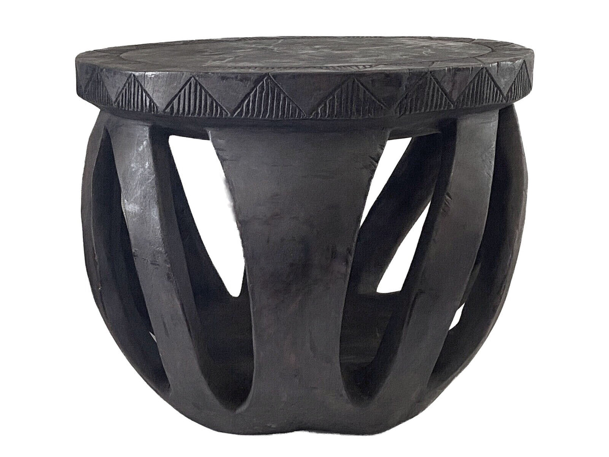 #3747 African  Baga LG Stool /Table Guinea-Bissau  14" H by 17.25"W