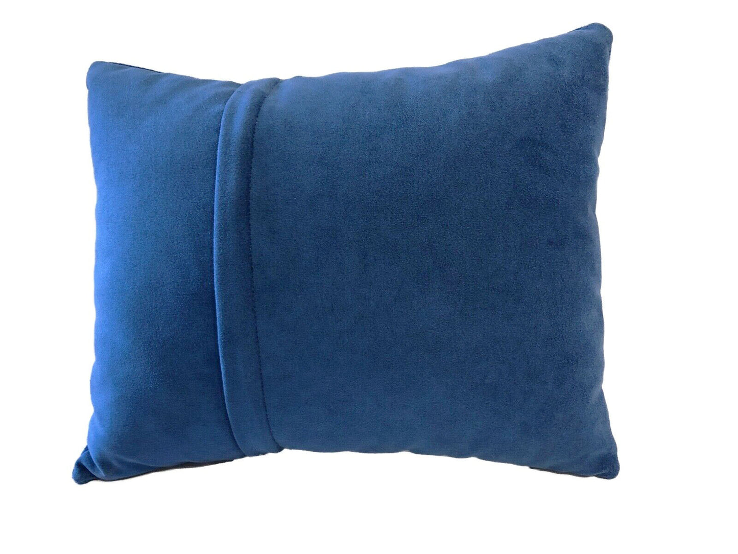 #216 African Custom Made Lumbar Blue & White  Mud cloth Pillow 15" by 12"