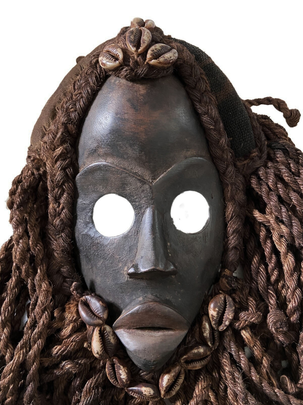 #3552  Superb Vintage  African I .Coast Dan Ceremonial Dance  Mask 14" H