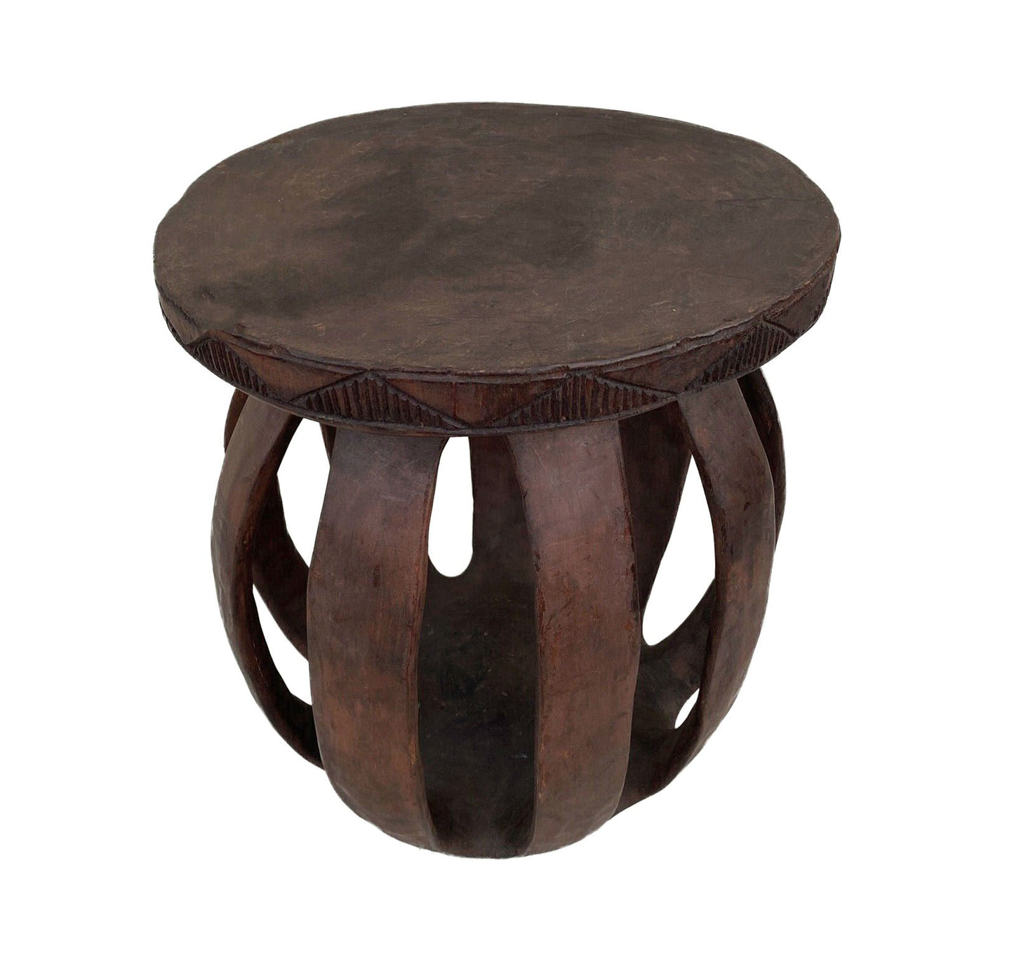 #4028 African Large Baga Stool Guinea-Bissau  19" H by 15.5"W