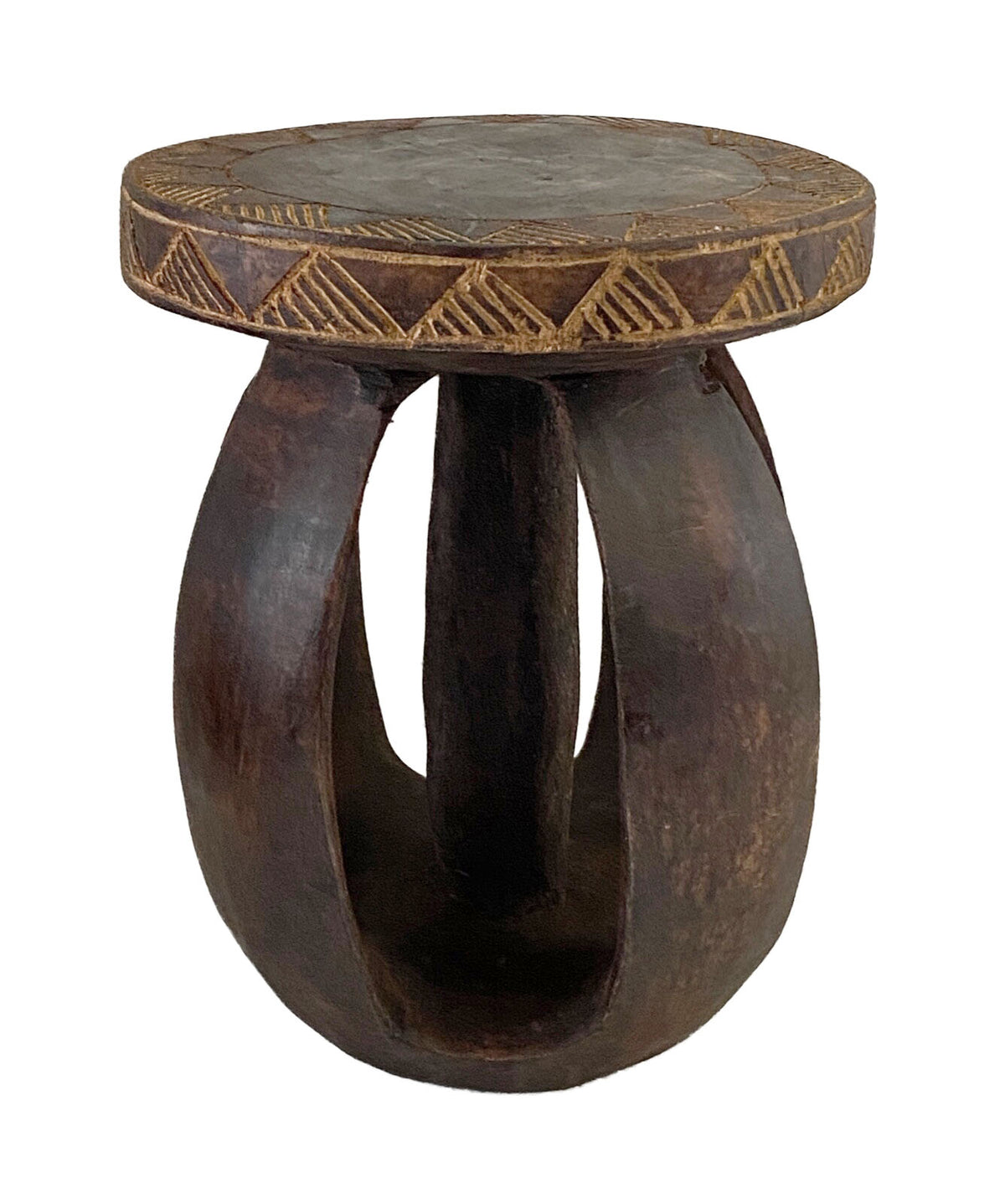 #3750 African  Baga Stool/Table Guinea-Bissau  11" H by 9"Diameter