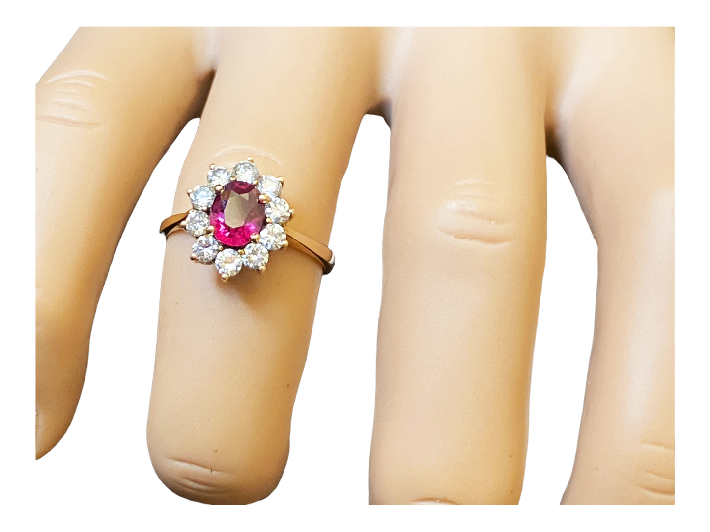 #4191  18K Yellow gold Ruby & Diamond Ring