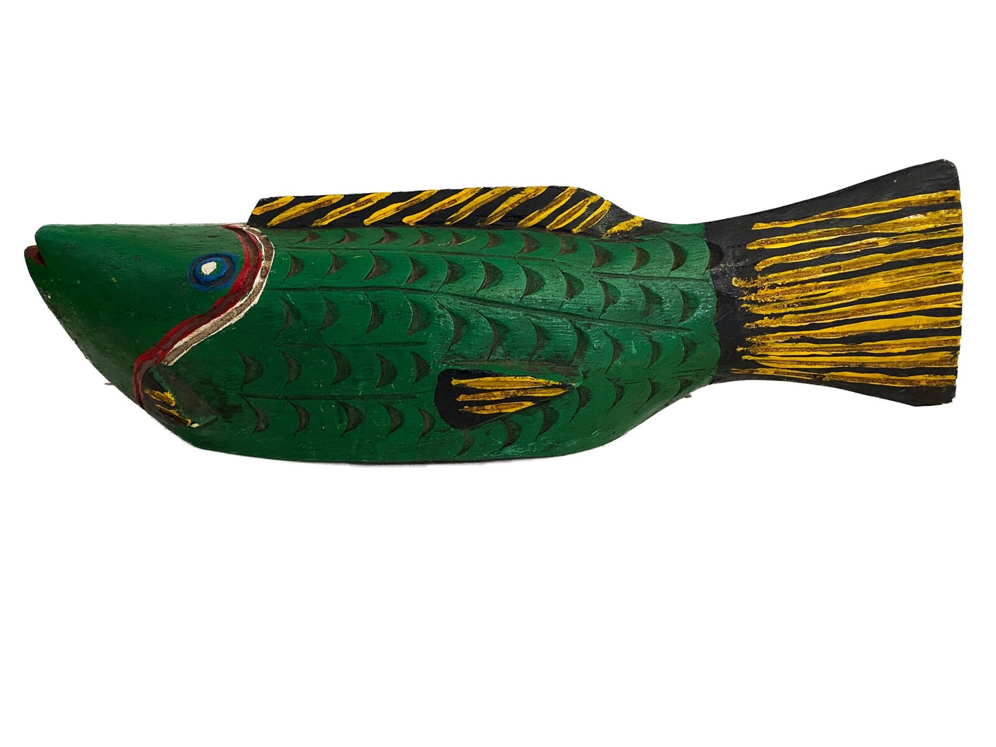 #3932 African Wooden Fish Bozo Tribe Mali 20 " W