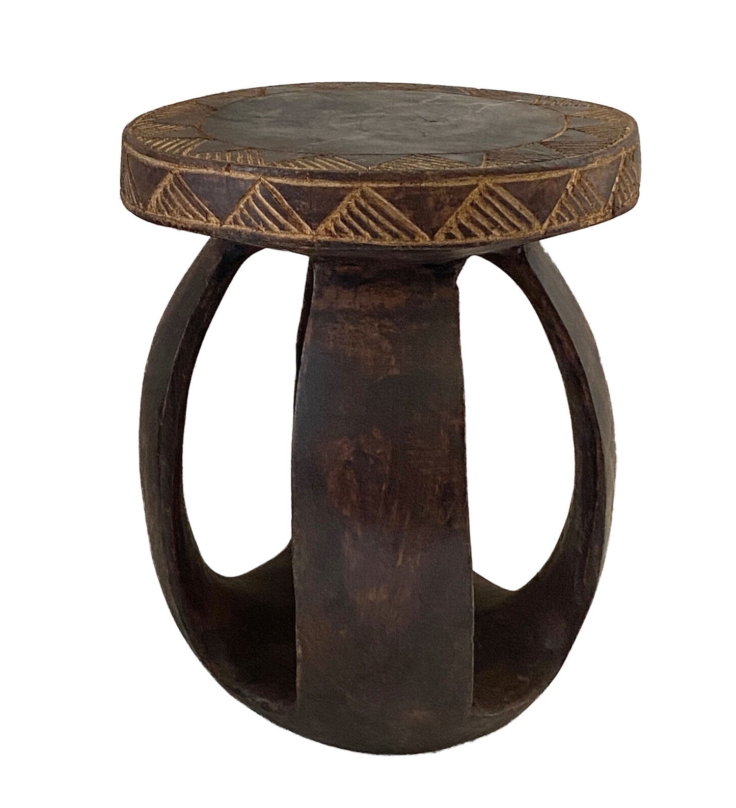 #3750 African  Baga Stool/Table Guinea-Bissau  11" H by 9"Diameter