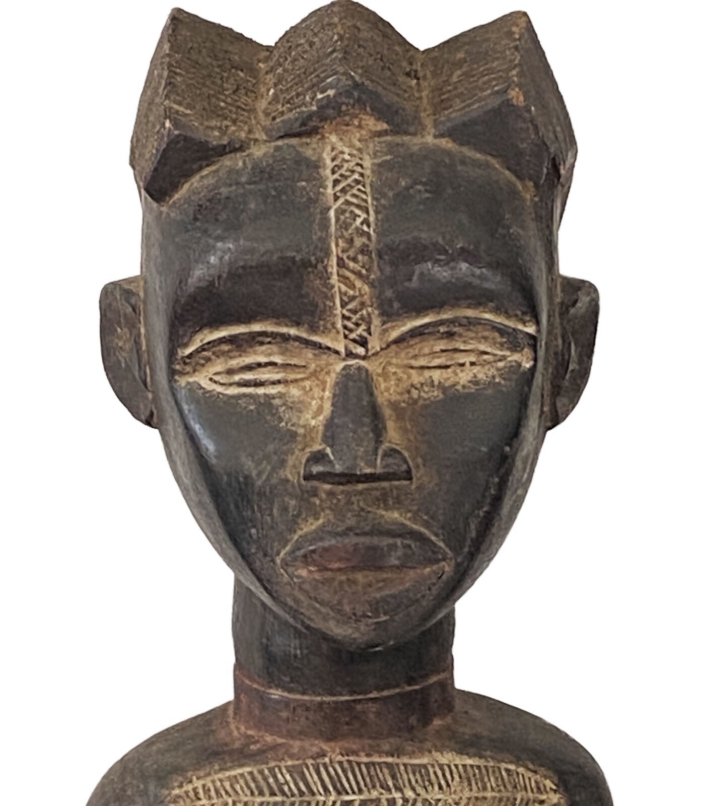 #3525 Baule Old Maternity Figure Cote D'ivoire Africa 18.5" H