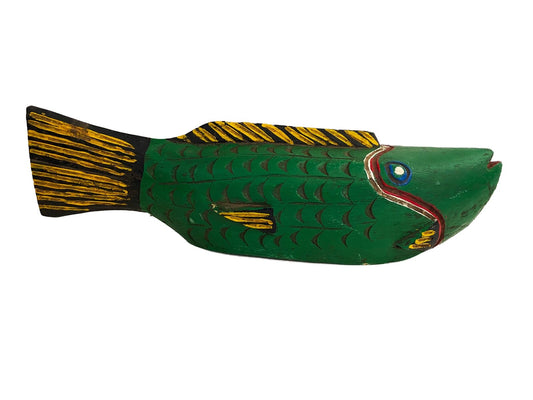 #3932 African Wooden Fish Bozo Tribe Mali 20 " W