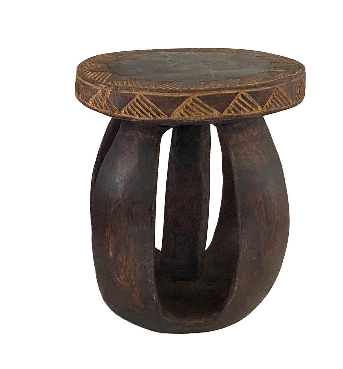 #3750 African  Baga Stool/Table Guinea-Bissau  11" H by 9"Diameter