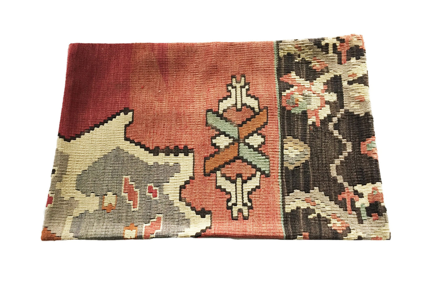 # 1665 Superb Custom Made Old Turkish  Tribal Kilim Pillow Cover 16" by 24"