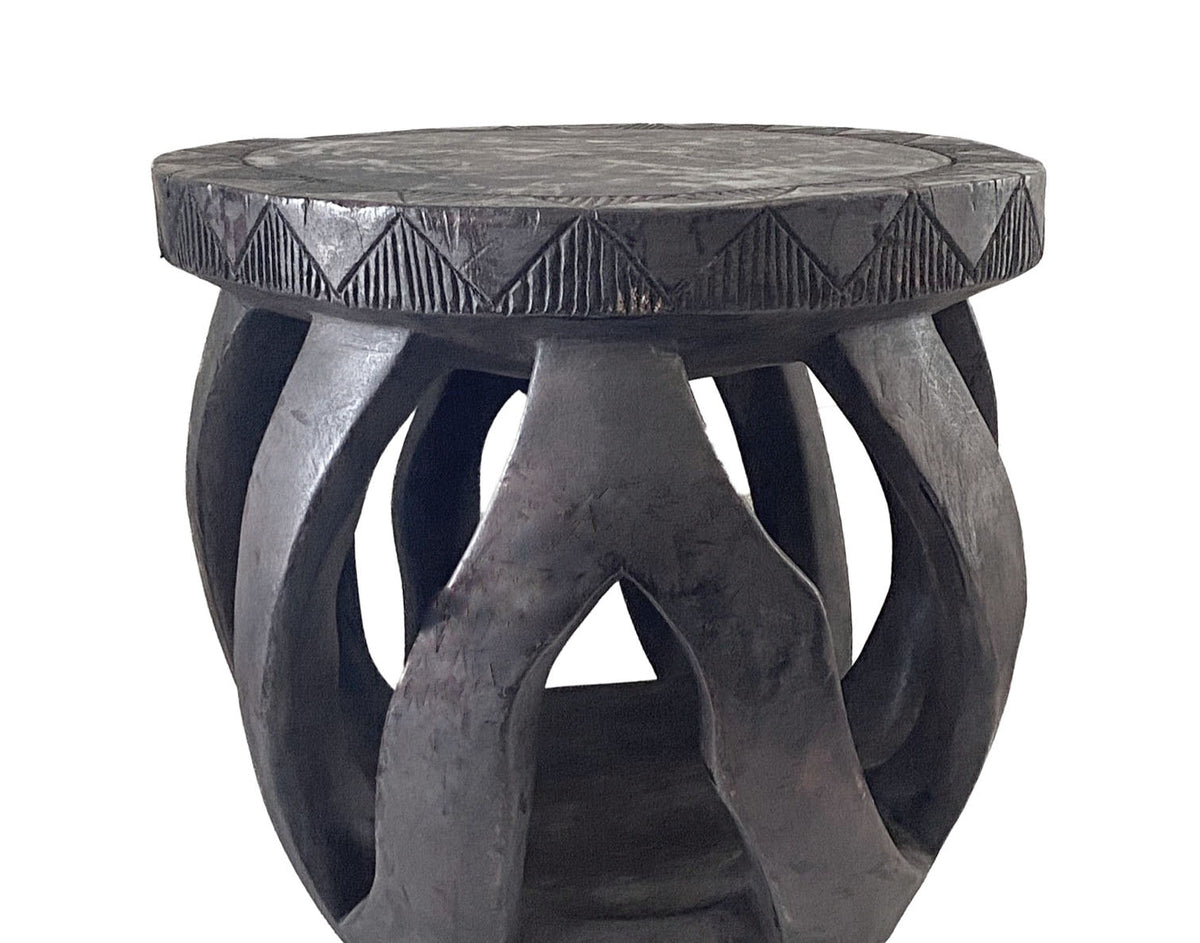 #3747 African  Baga LG Stool /Table Guinea-Bissau  14" H by 17.25"W