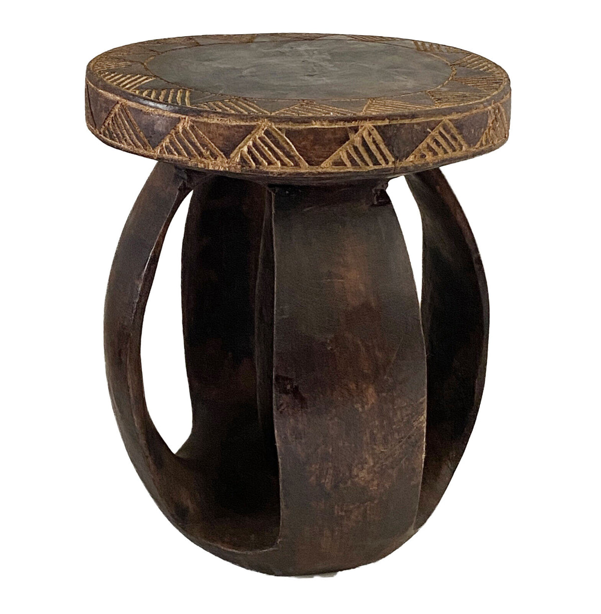 #3750 African  Baga Stool/Table Guinea-Bissau  11" H by 9"Diameter