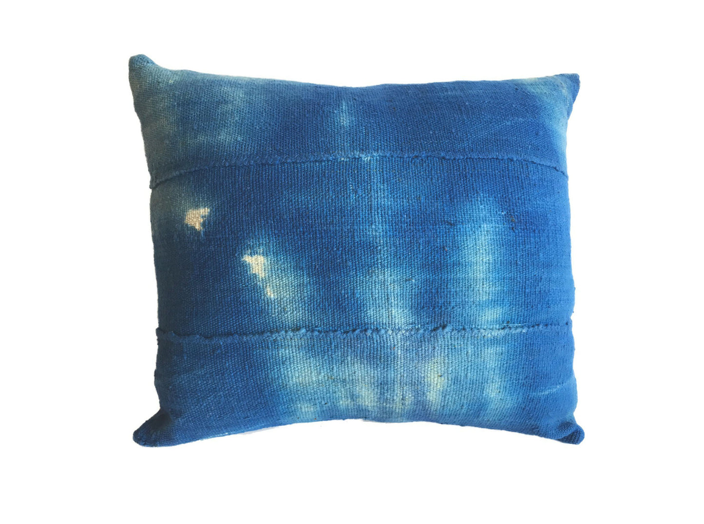 ##2248 African Custom Made Indigo Cloth Pillow 14.5" by 12"