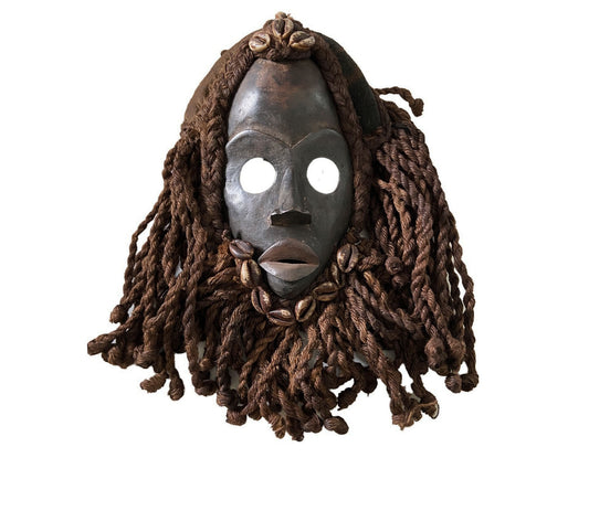 #3552  Superb Vintage  African I .Coast Dan Ceremonial Dance  Mask 14" H