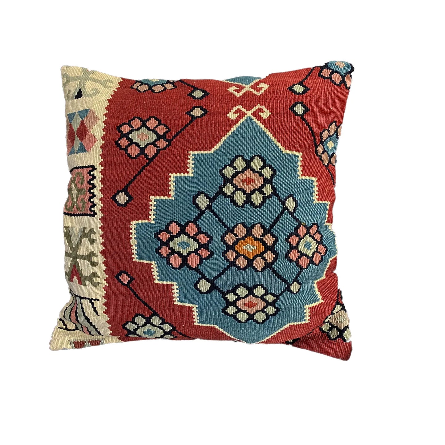 # 4424 Superb Old Tribal Kilim Pillow Cover 16 by 16"