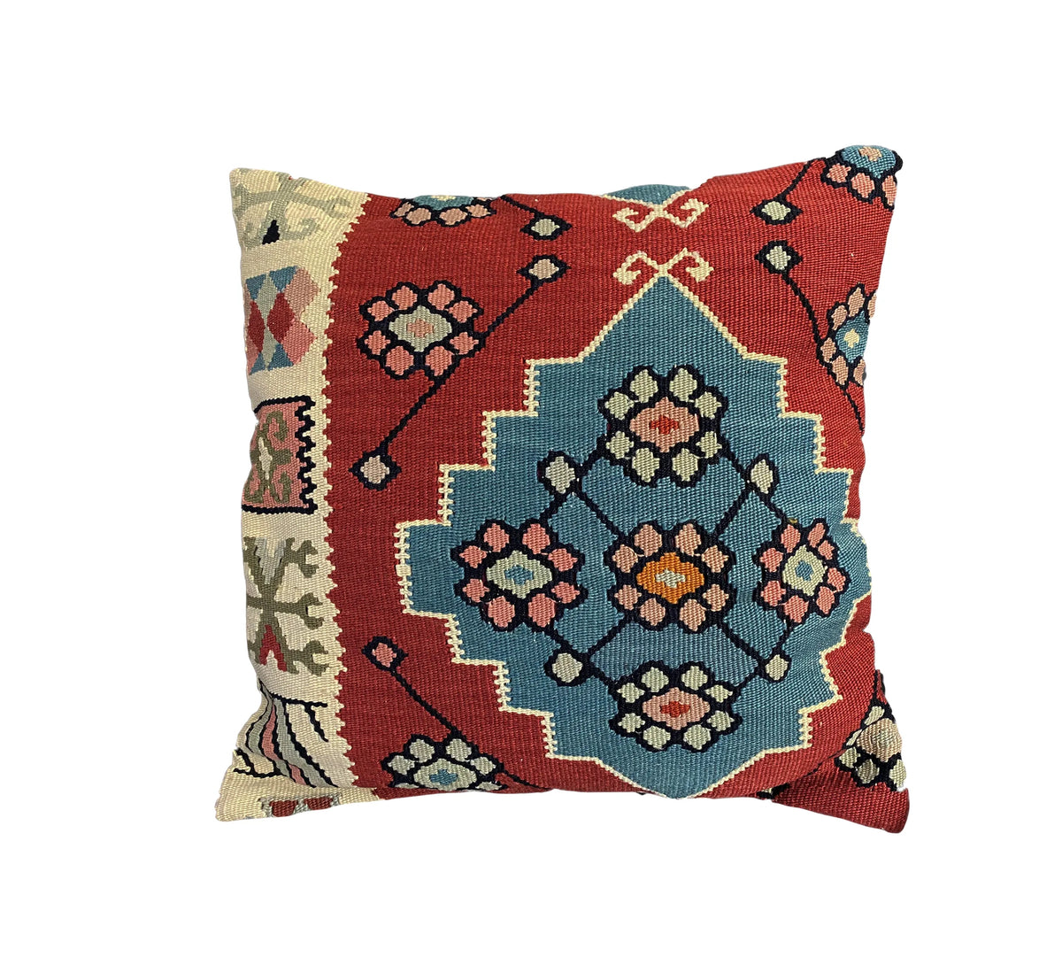 # 4424 Superb Old Tribal Kilim Pillow Cover 16 by 16"