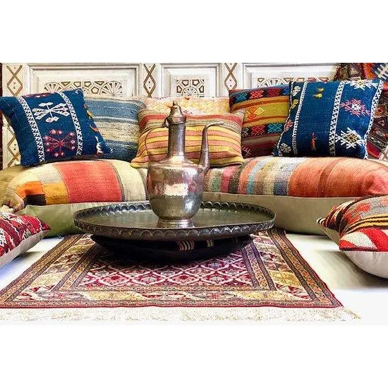# 4424 Superb Old Tribal Kilim Pillow Cover 16 by 16"