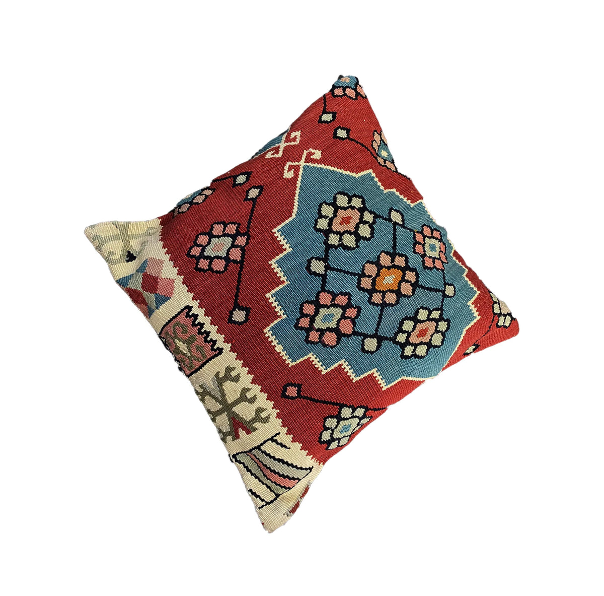 # 4424 Superb Old Tribal Kilim Pillow Cover 16 by 16"