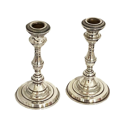 #4258 Vintage Weighted Sterling Silver Candle Holders Pair