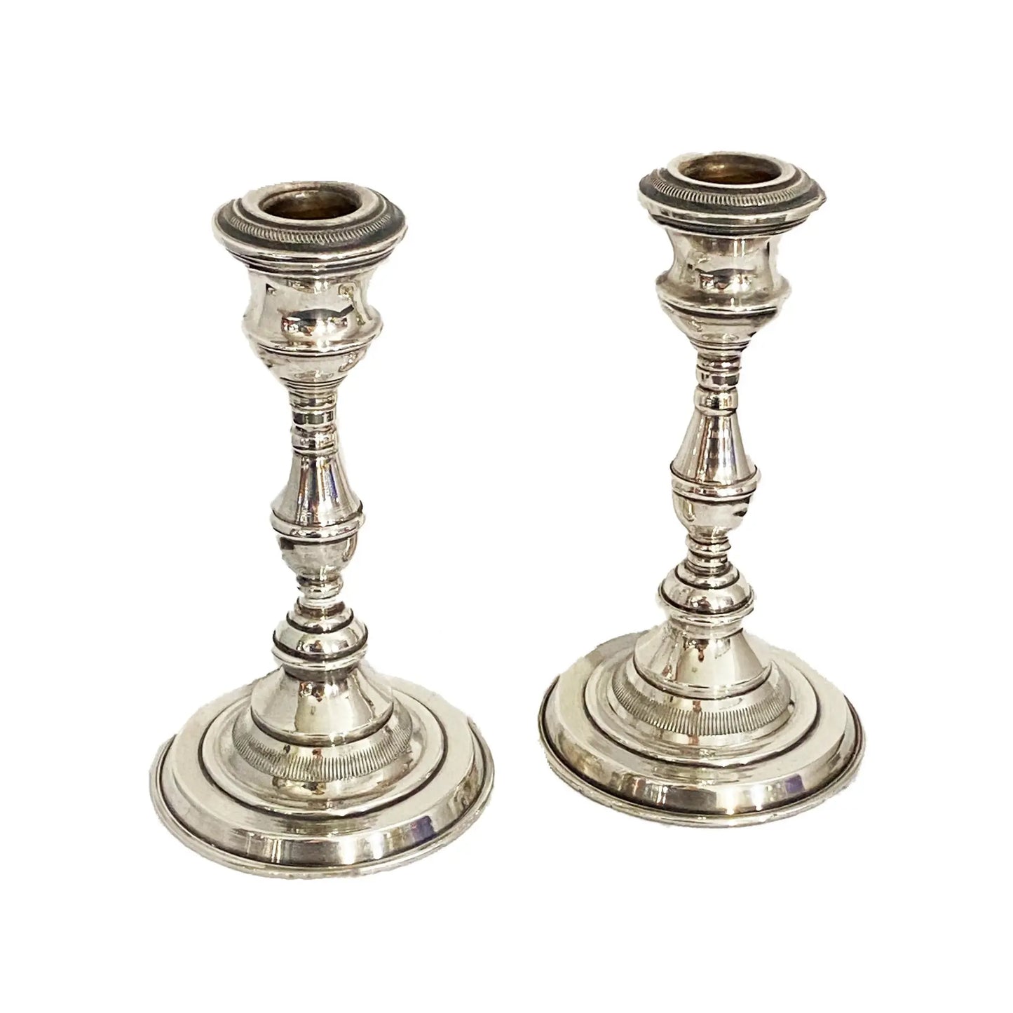 #4258 Vintage Weighted Sterling Silver Candle Holders Pair