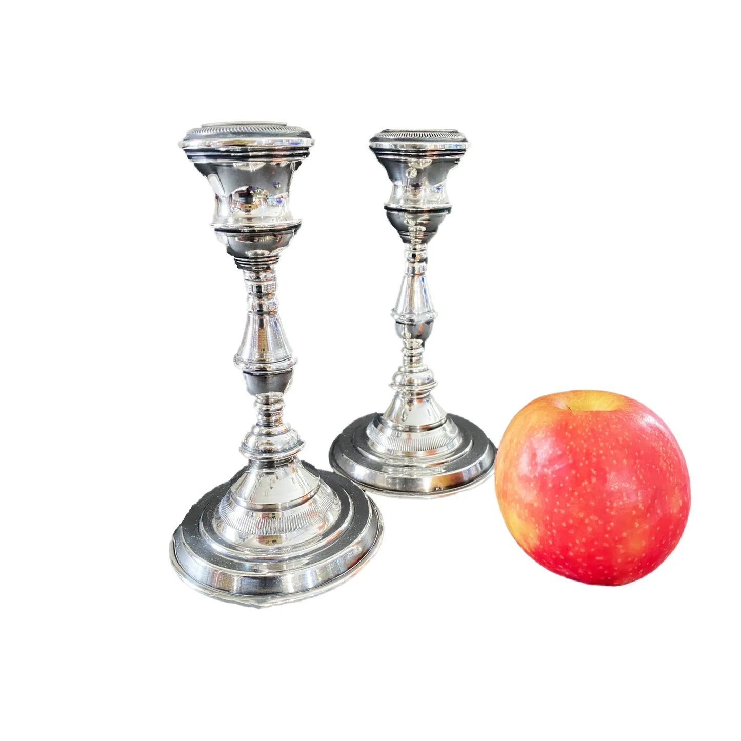 #4258 Vintage Weighted Sterling Silver Candle Holders Pair