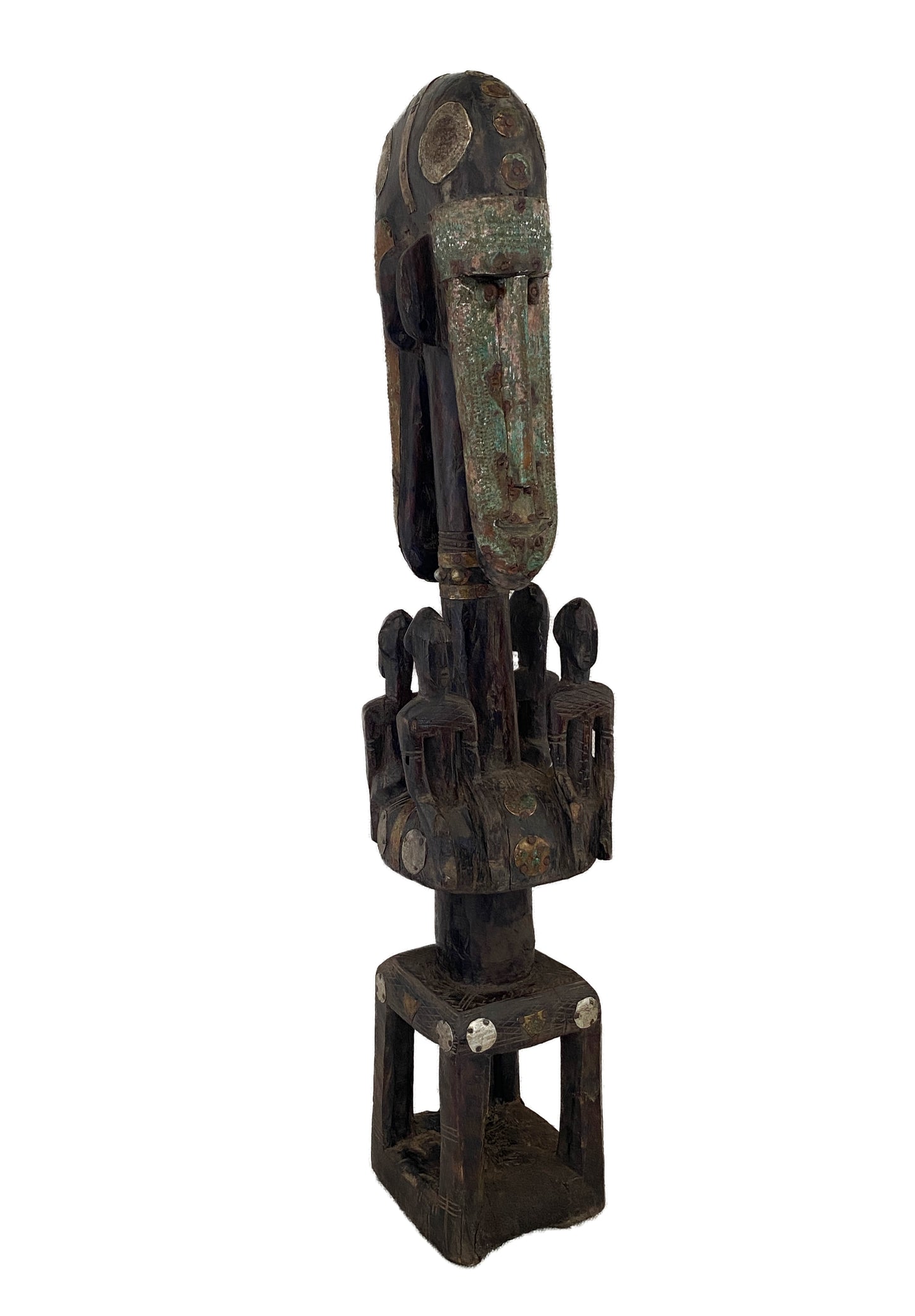 Rare Old Carved Wood Dogon /Marka tribe Figural Tellem Sculpture 32" H