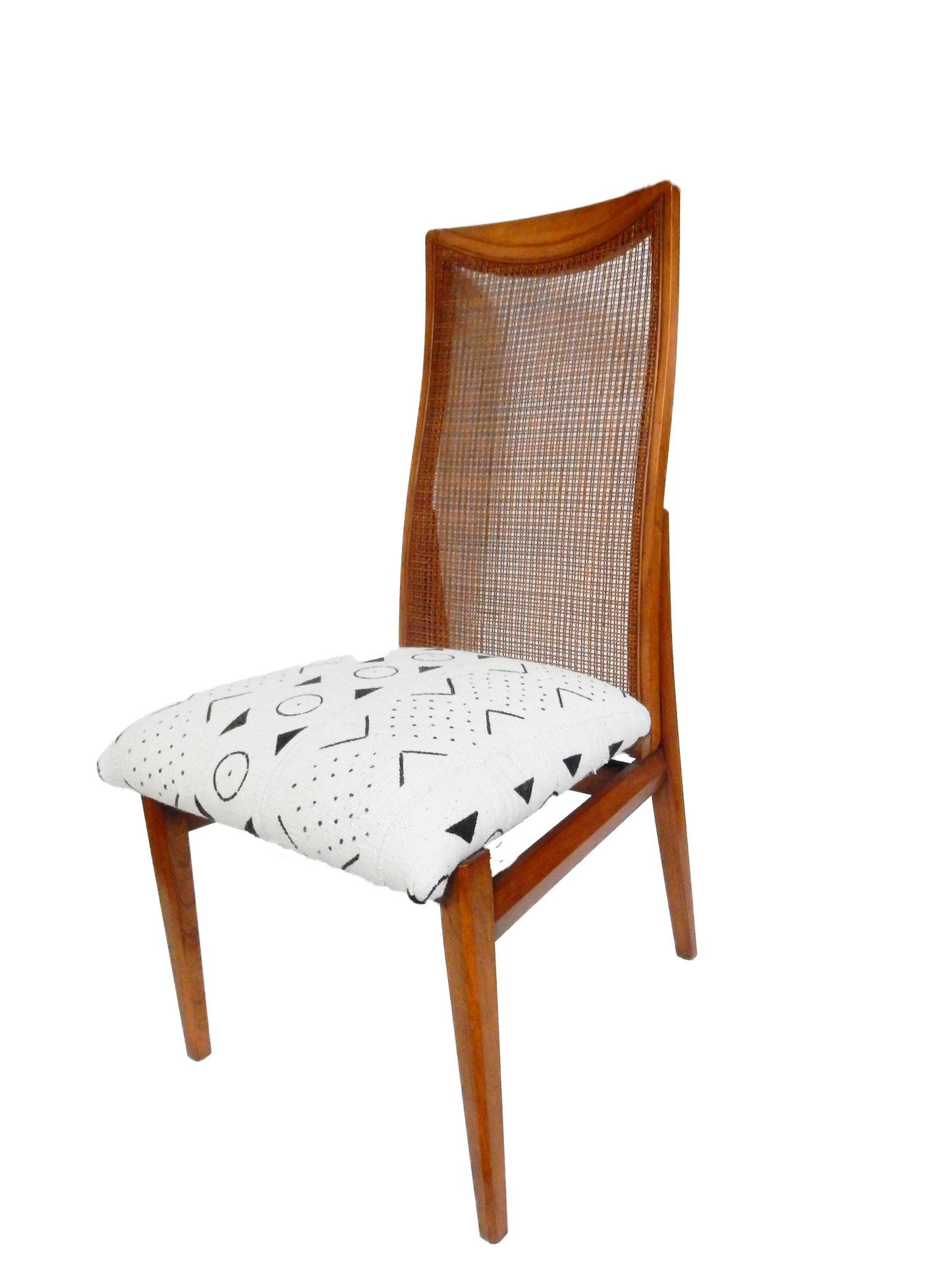 #3581 Mid-Century Chair With Mud Cloth