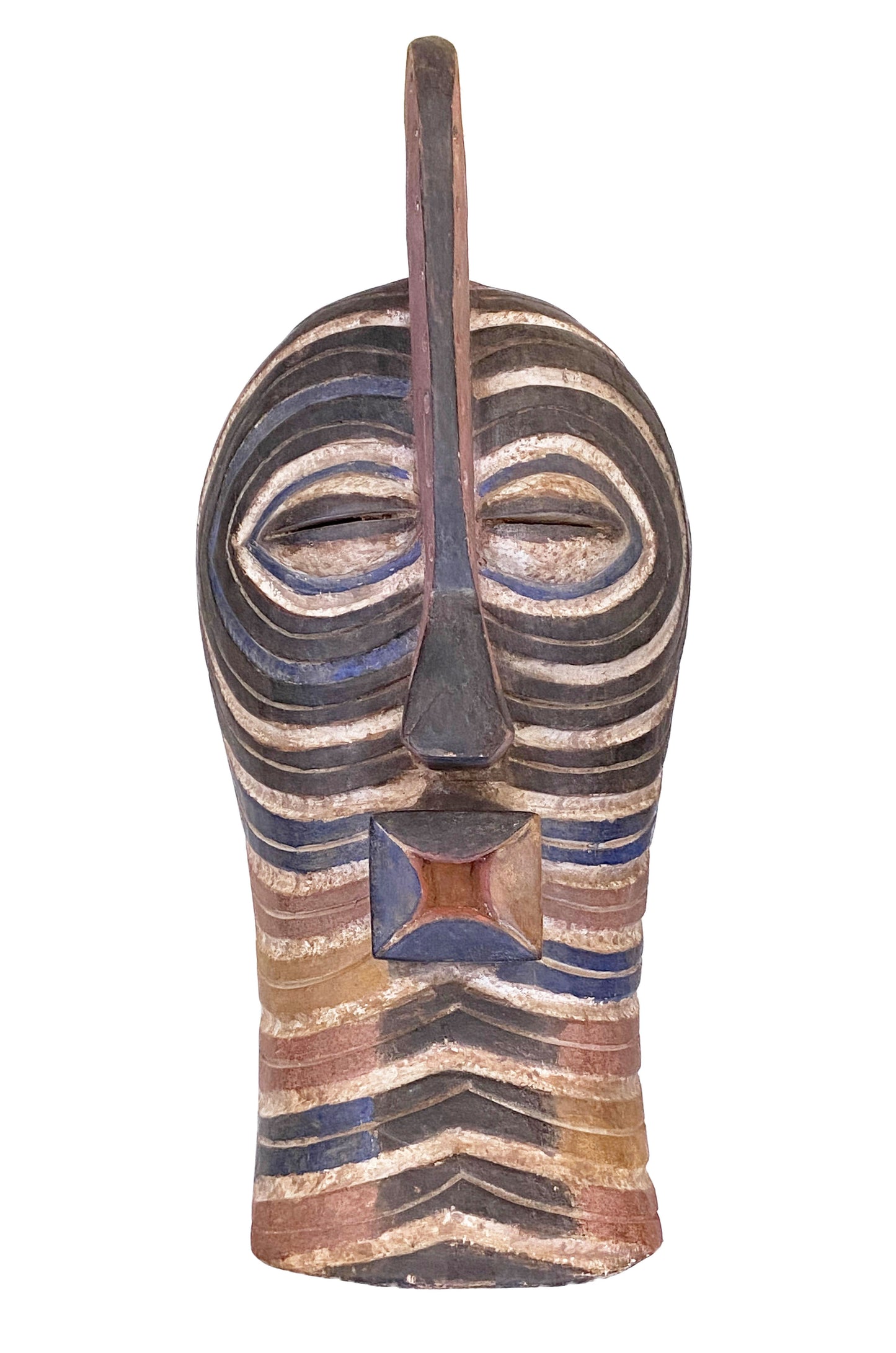 #1768 Huge African Songye Kifwebe Wooden Mask 27.5" H
