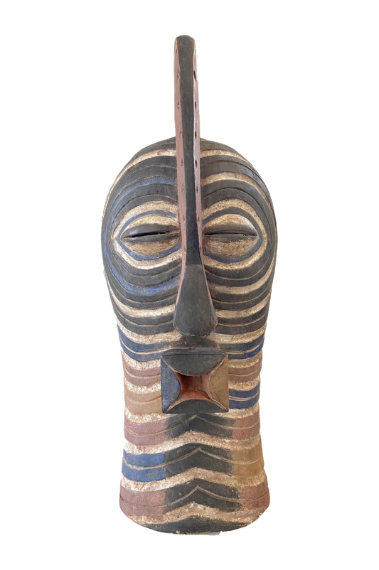 #1768 Huge African Songye Kifwebe Wooden Mask 27.5" H