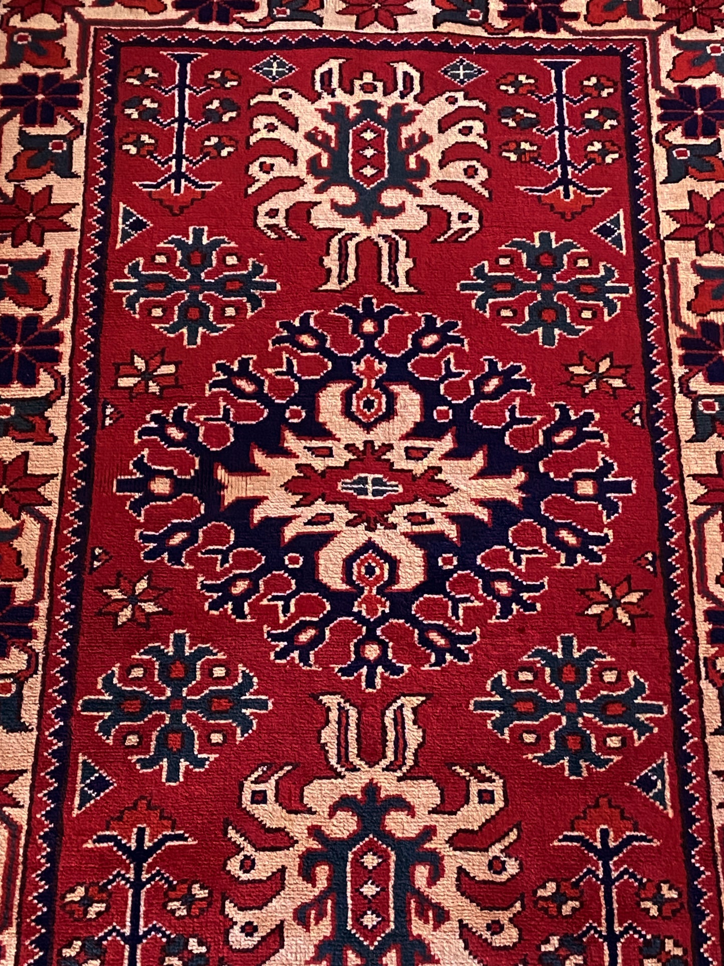 #3967 Colorful Vintage Turkish Wool Rug 4.3' by 2.6'