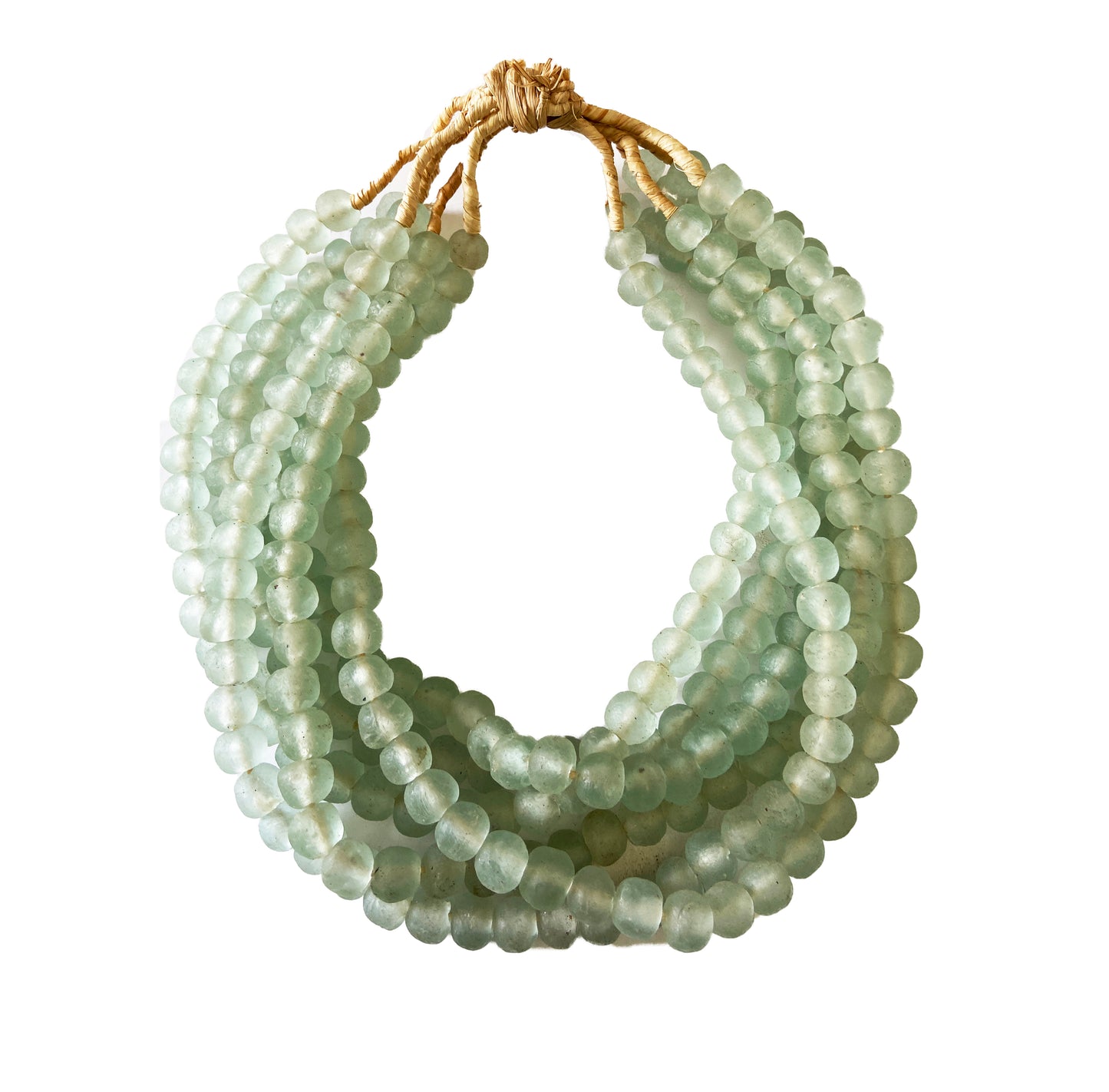 #2290 AfricanAqua Glass Trade Beads S/6