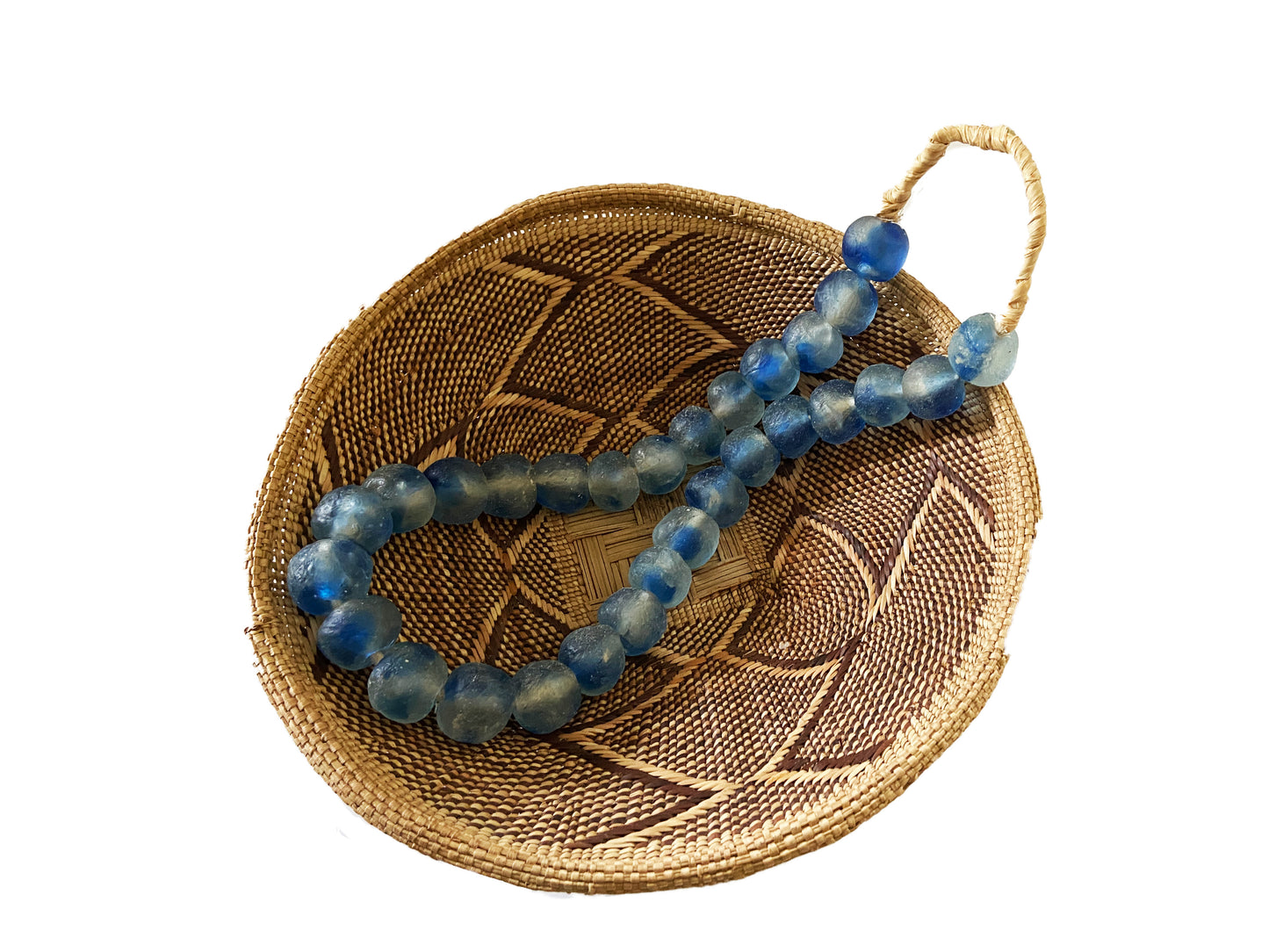 #2278 African Jumbo Glass Trading Beads String