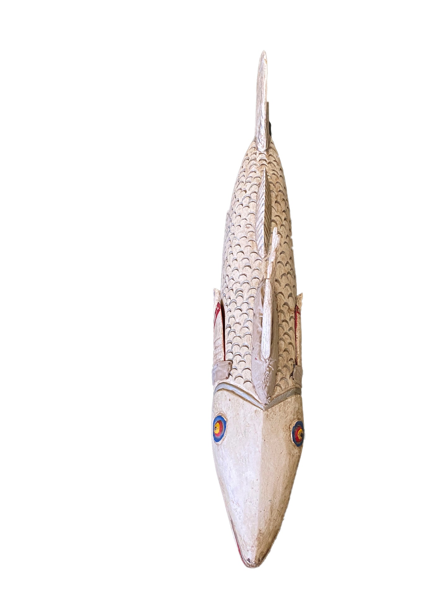 # 3994 African Wooden Fish Bozo Tribe Mali 37" W