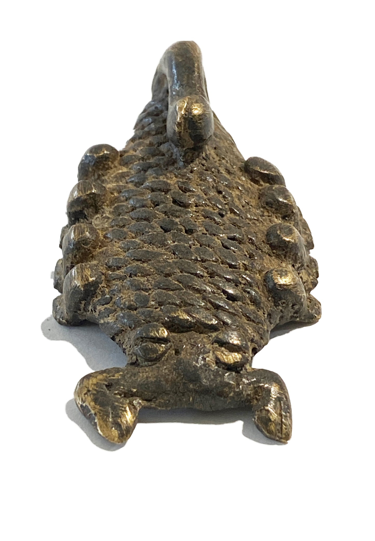 #4163 Superb Gan Bronze Amulet Pendant of Ornate Scorpion Burkina Faso 2.5" H