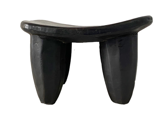 African   Senufo Wood Milk Stool  I  . Coast 6.5" H by 10.25" W #3331