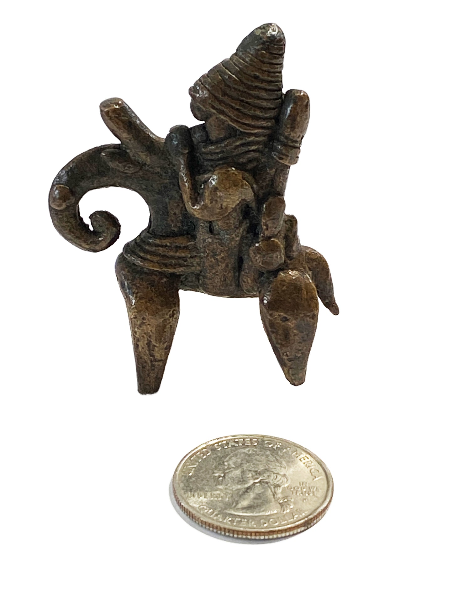 #4161 African Dogon Bronze Horseman Gold Weight Mali